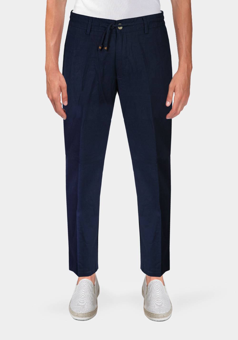 Primo Emporio Pantalone con Laccio e Bottoni - Blue Qualità Garantita