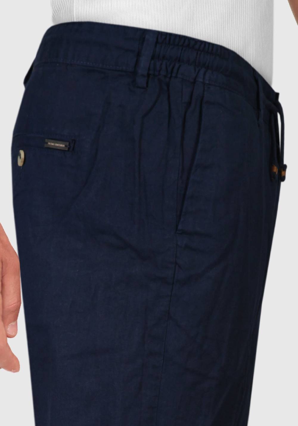 Primo Emporio Pantalone con Laccio e Bottoni - Blue Qualità Garantita