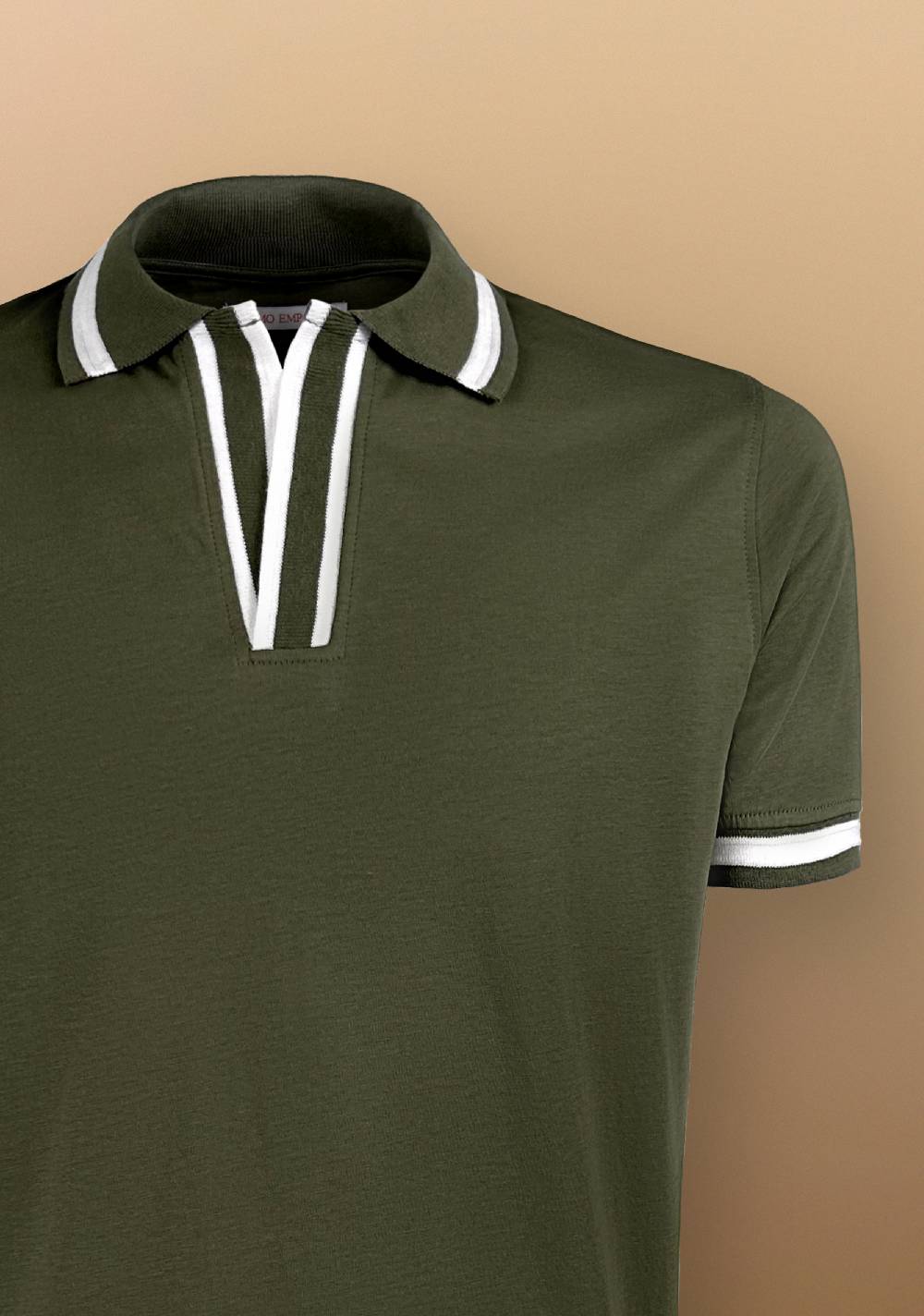 Primo Emporio Polo senza bottoni con riga a contrasto Outlet