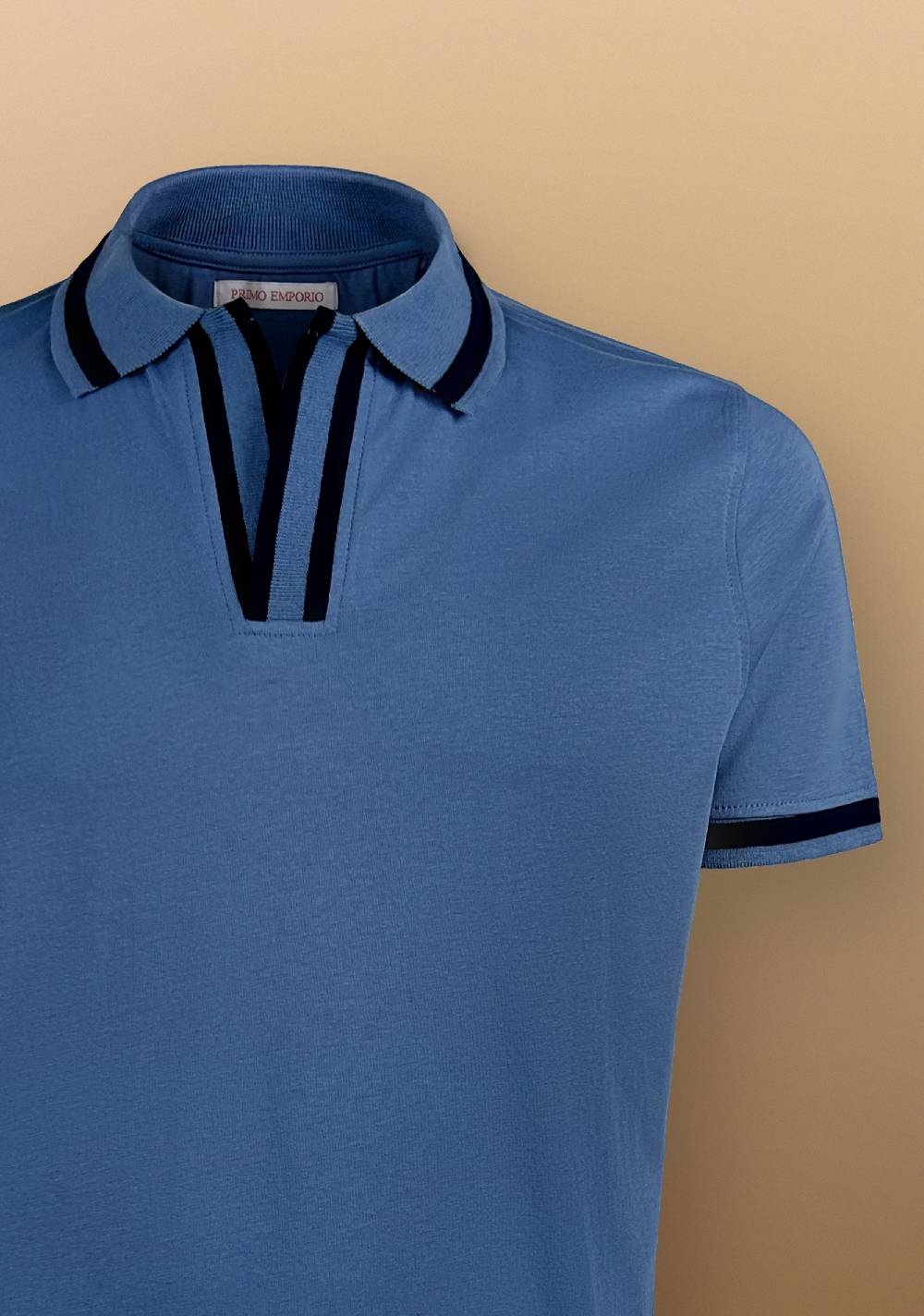 Primo Emporio Polo senza bottoni con riga a contrasto Offerte