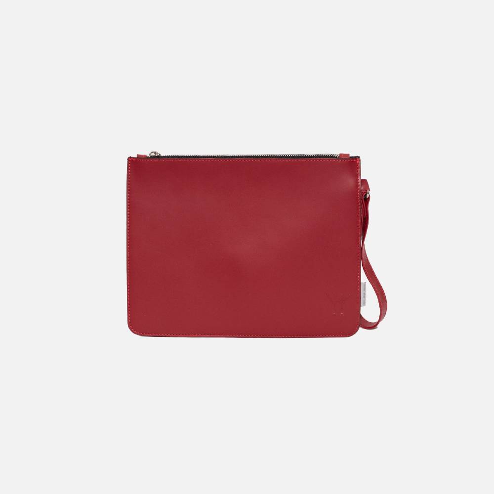 Primo Emporio Pochette Rigida in Pelle Logo Inciso In Linea