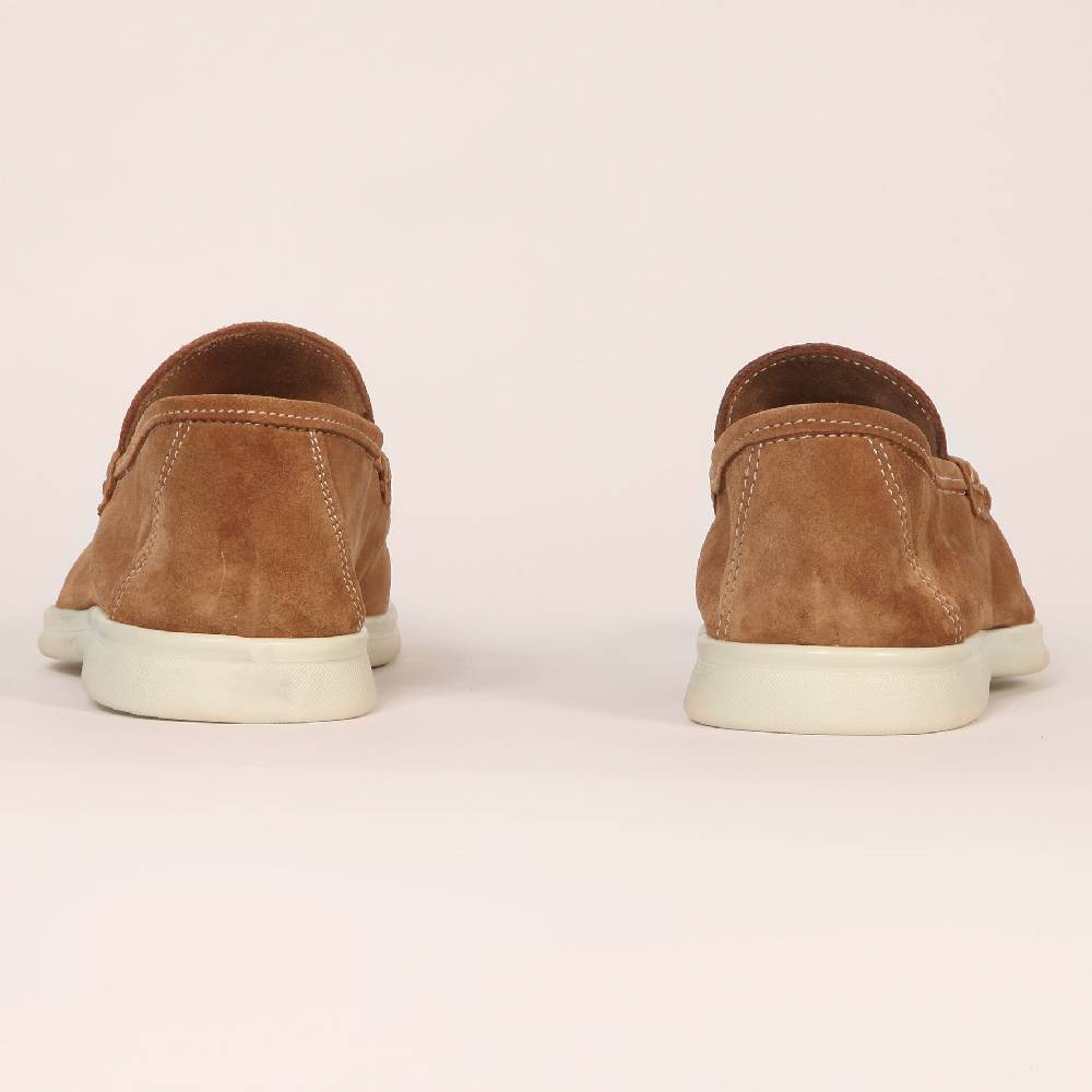 Primo Emporio Mocassino camoscio con suola panna Promozione