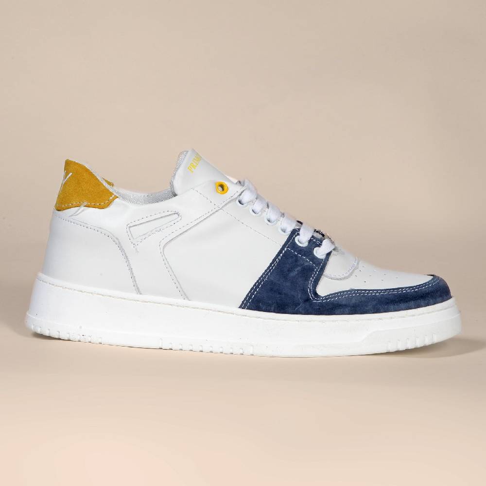 Primo Emporio Sneakers in pelle con banda in camoscio Consegna Veloce