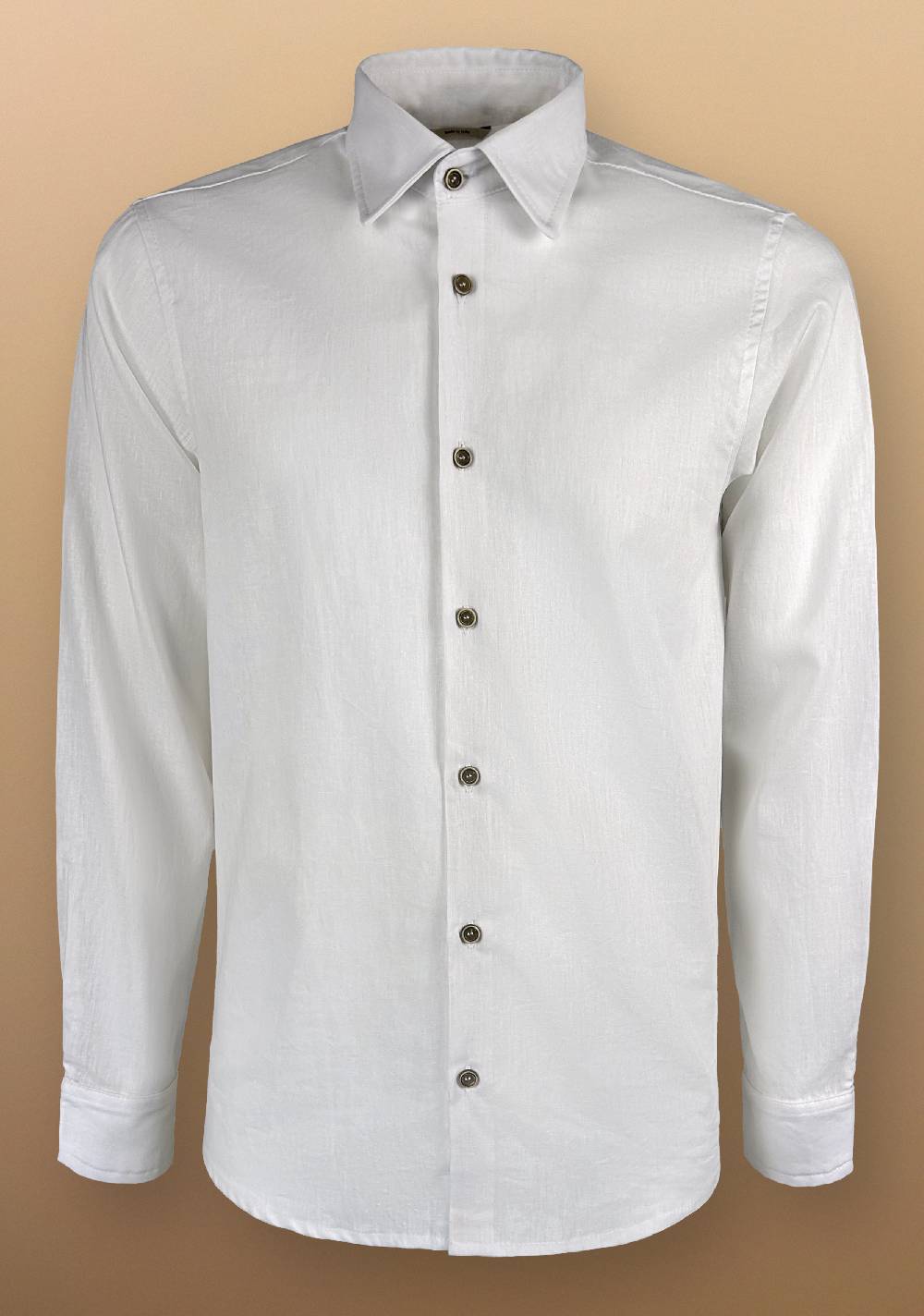 Primo Emporio Camicia Lino Manica Lunga Collo francese In Vendita