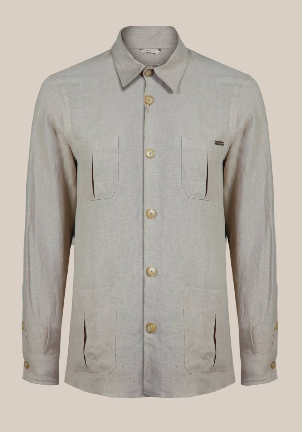 Primo Emporio Giacca Camicia in Lino Vendita Calda