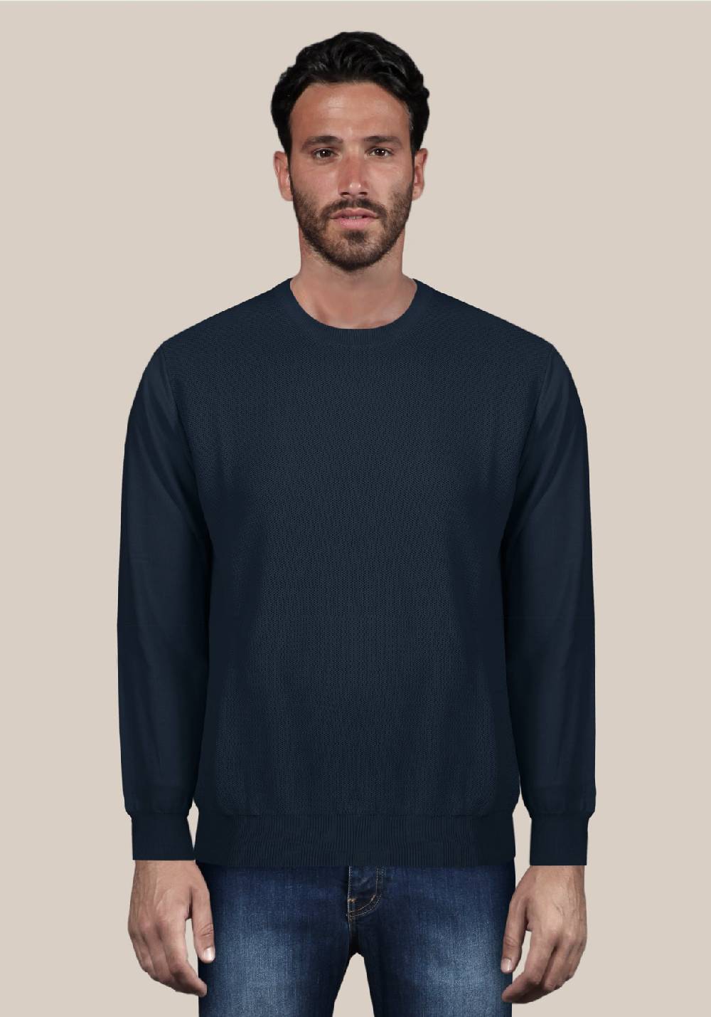 Primo Emporio Maglia giro collo tessitura punto riso 2025