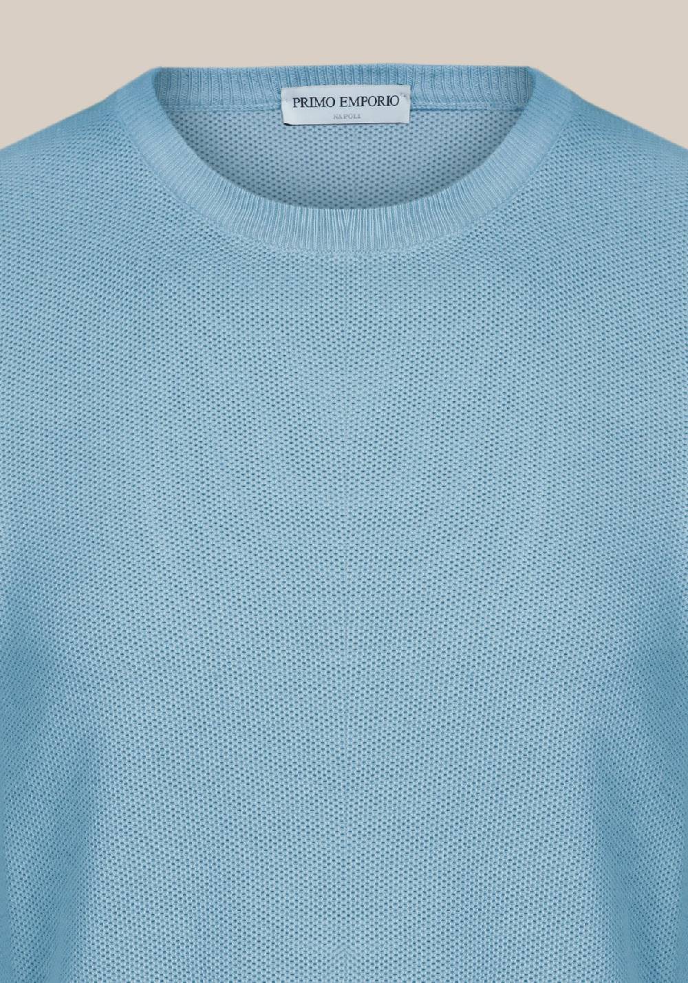 Primo Emporio Maglia giro collo tessitura punto riso Italy