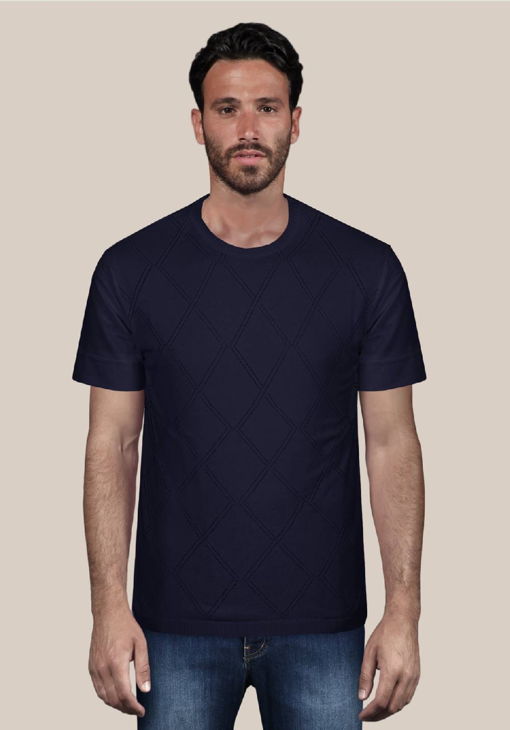 Primo Emporio Maglia giro collo con rombi Nuovo