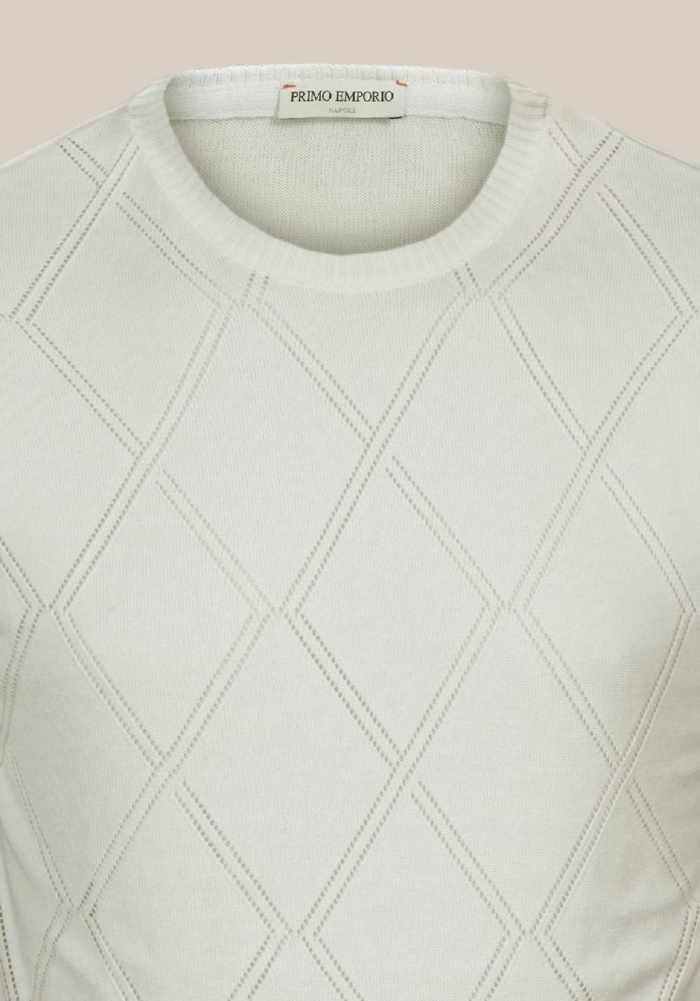 Primo Emporio Maglia giro collo con rombi Qualità