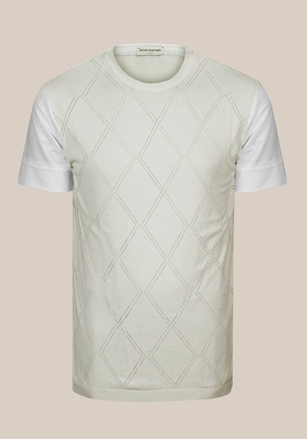 Primo Emporio Maglia giro collo con rombi Qualità