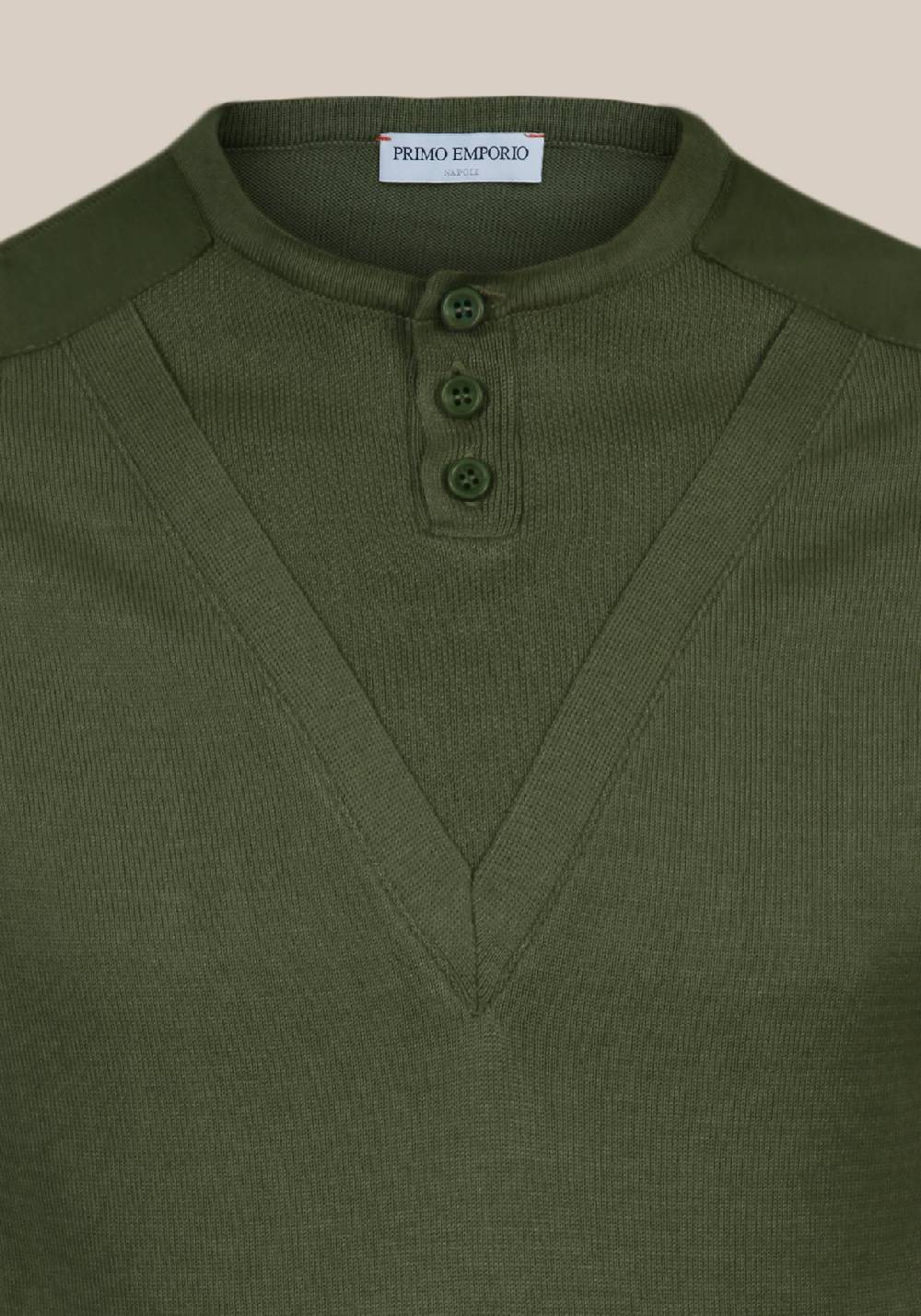 Primo Emporio Maglia in cotone con Bottoni Promozione