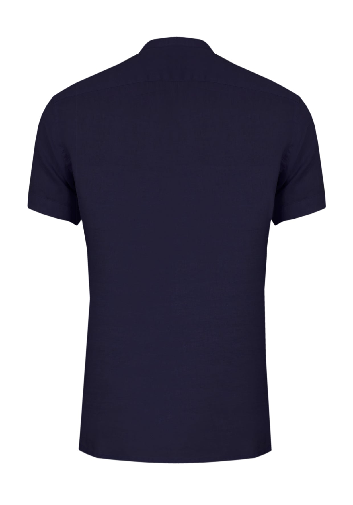 Primo Emporio Camicia di Lino Coreana Mezza Manica - Blue Negozi Online