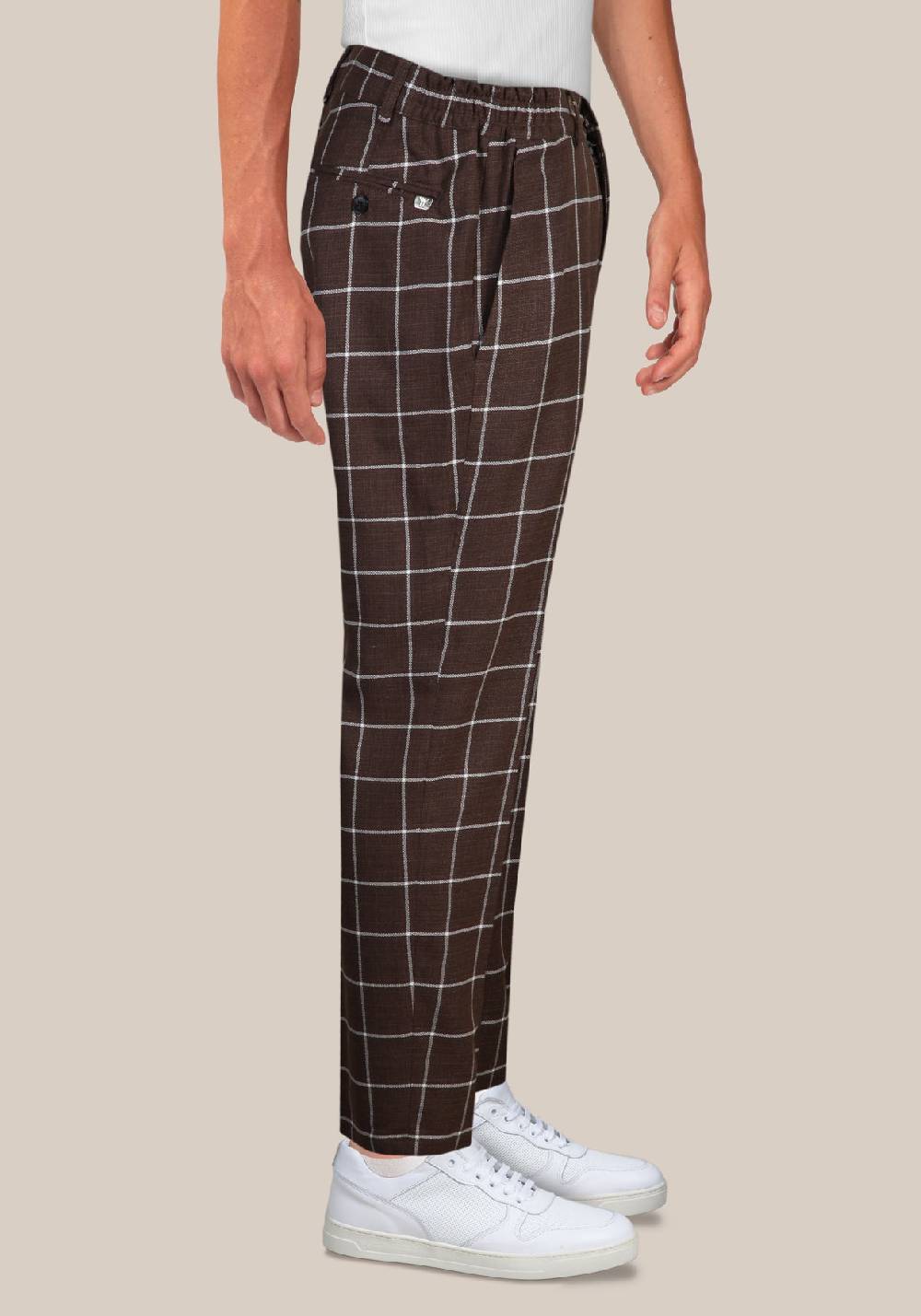 Primo Emporio Pantalone in Cotone con quadro Grande Sottocosto