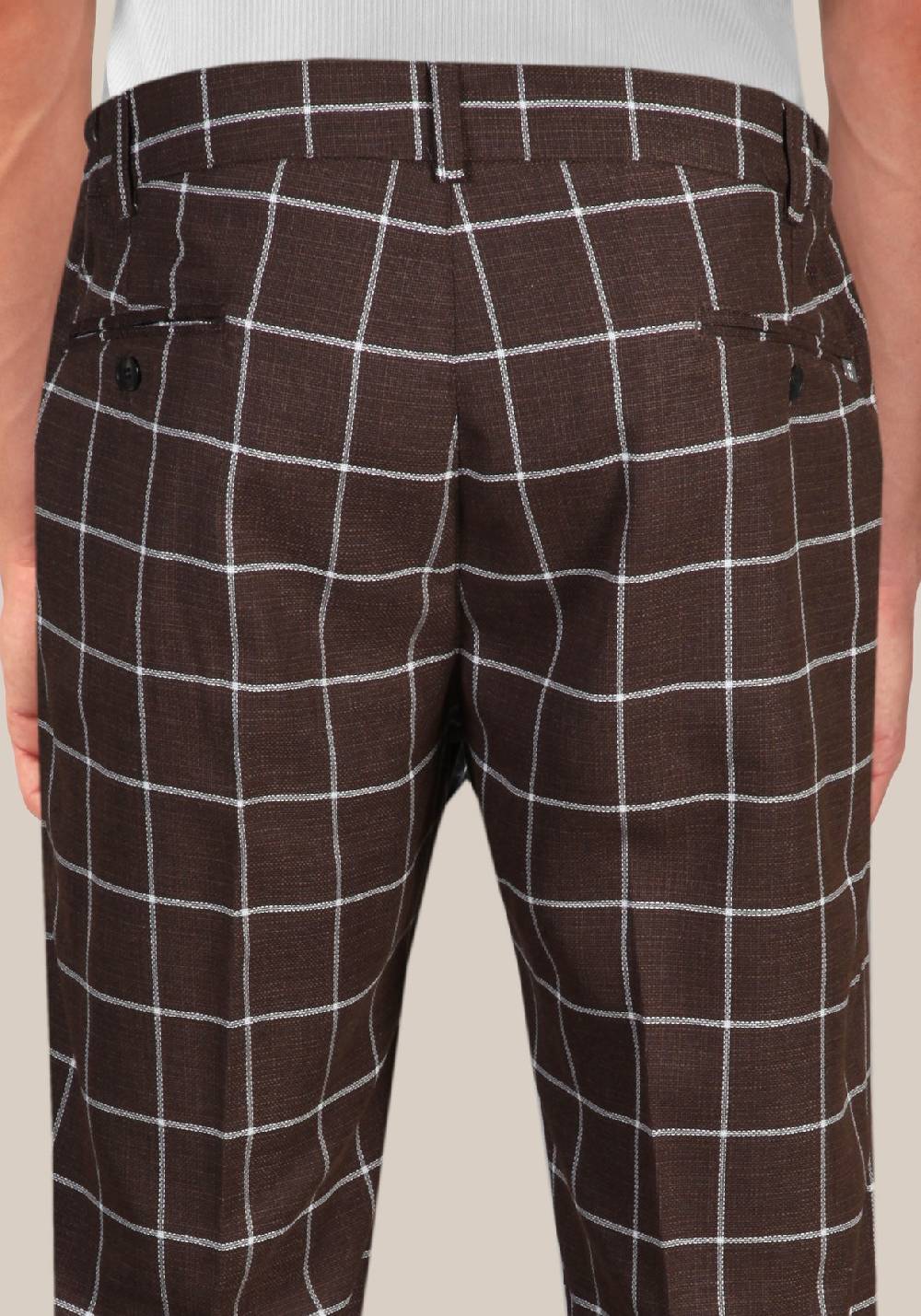 Primo Emporio Pantalone in Cotone con quadro Grande Sottocosto