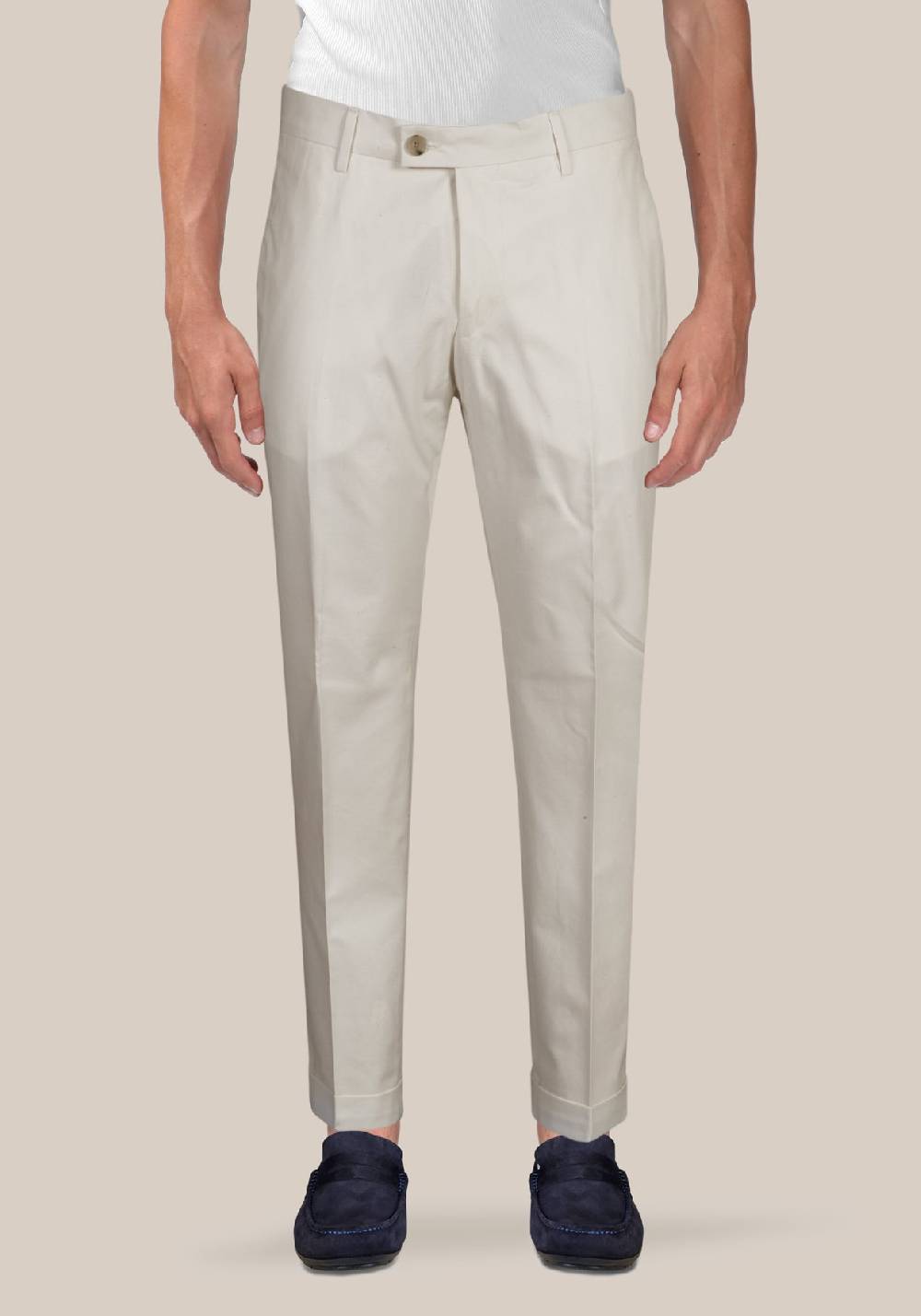 Primo Emporio Pantalone in Cotone Panna Convenienza