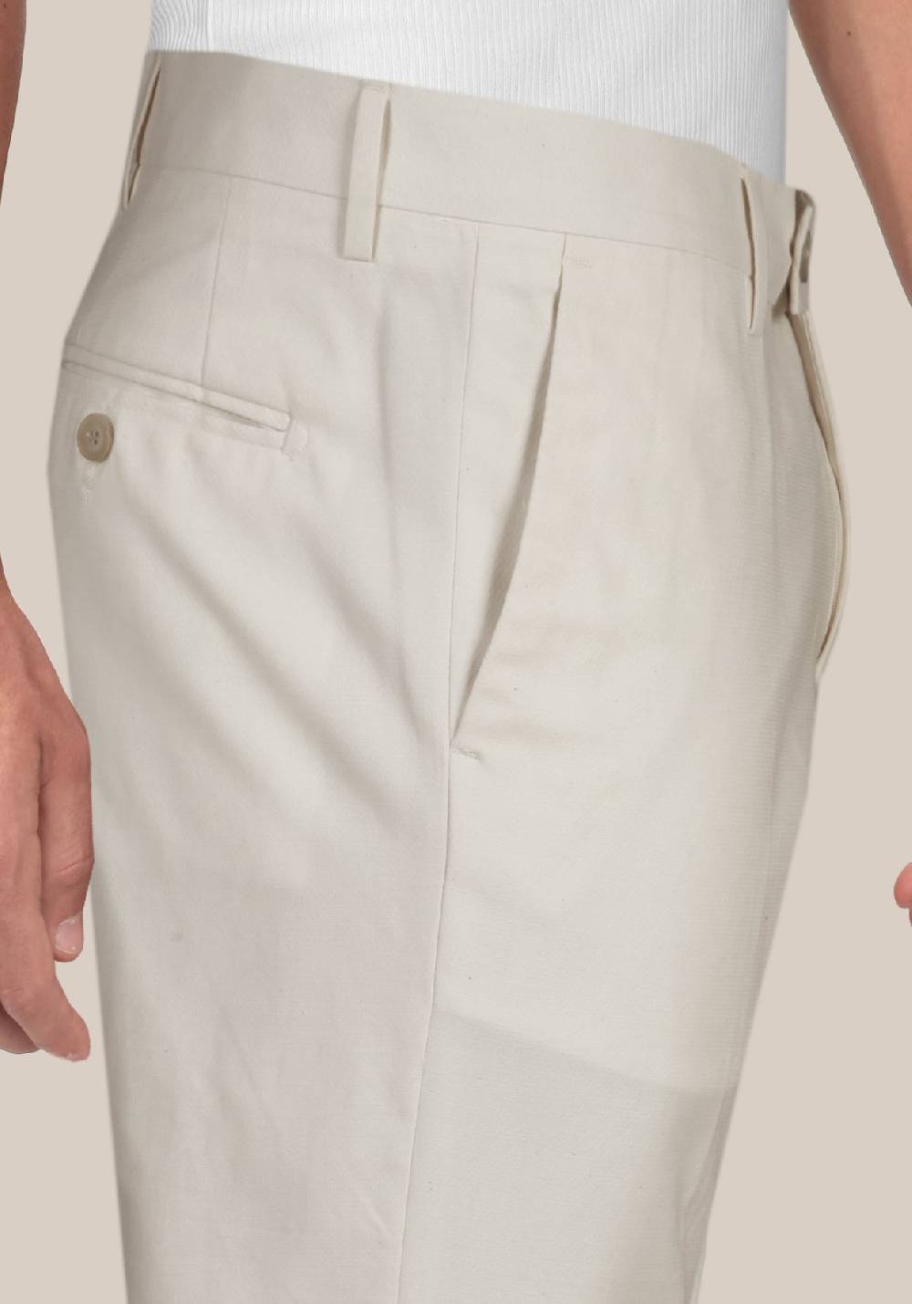 Primo Emporio Pantalone in Cotone Panna Convenienza