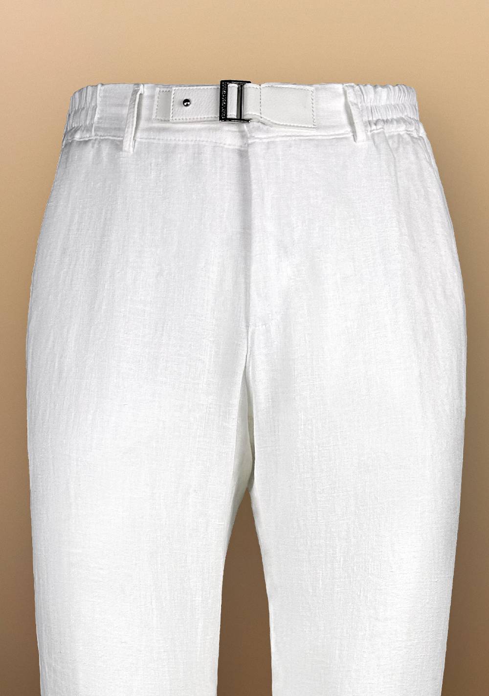Primo Emporio Pantalone in Lino con cinturino in Ecopelle Novità