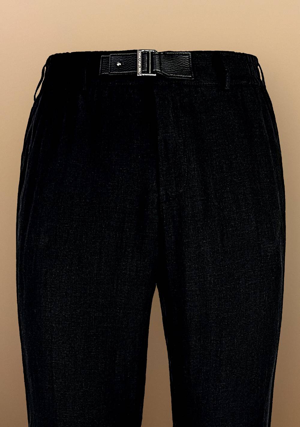 Primo Emporio Pantalone in Lino con cinturino in Ecopelle Presa