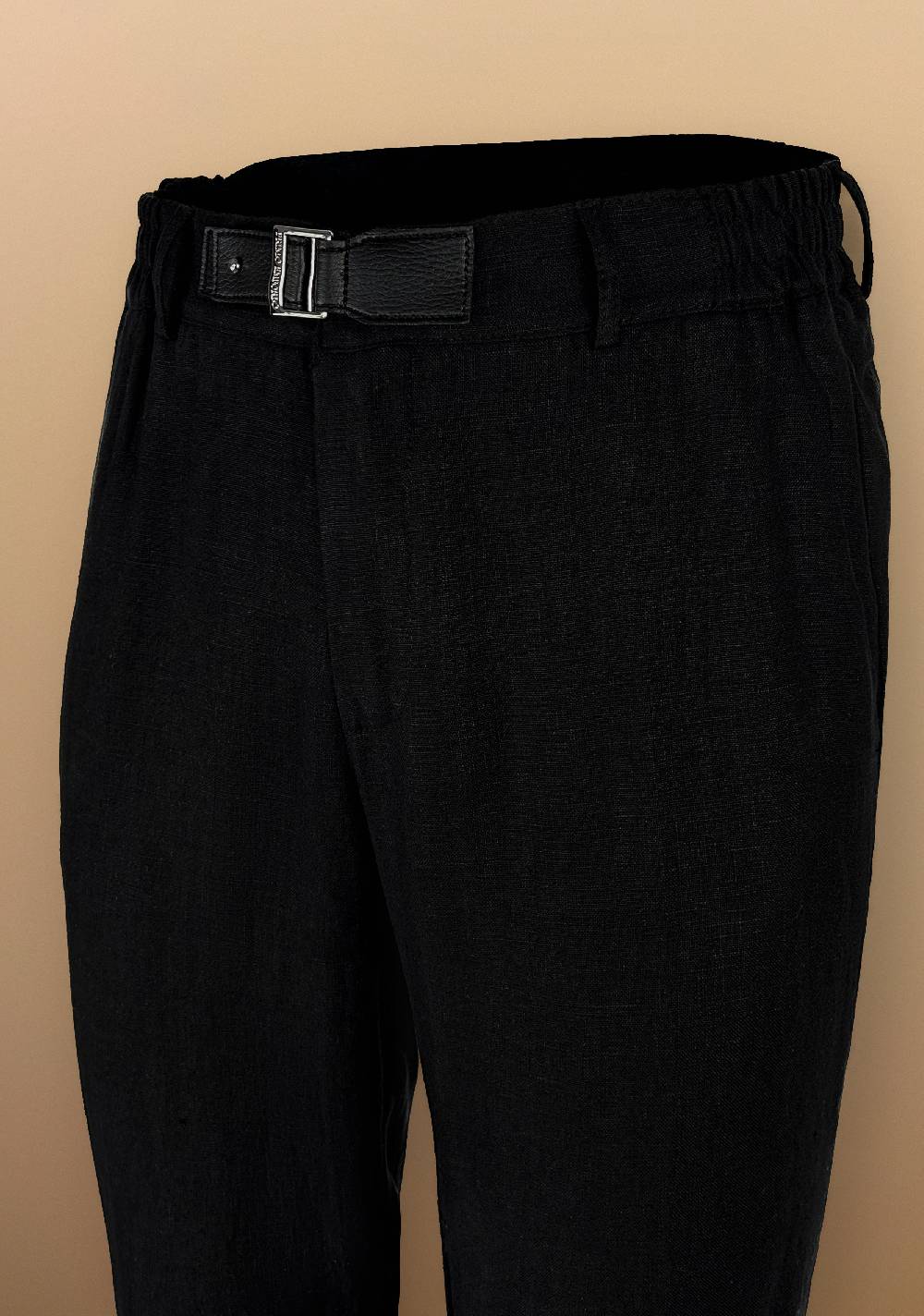 Primo Emporio Pantalone in Lino con cinturino in Ecopelle Presa