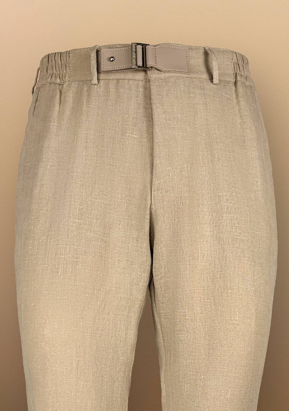 Primo Emporio Pantalone in Lino con cinturino in Ecopelle Offerta