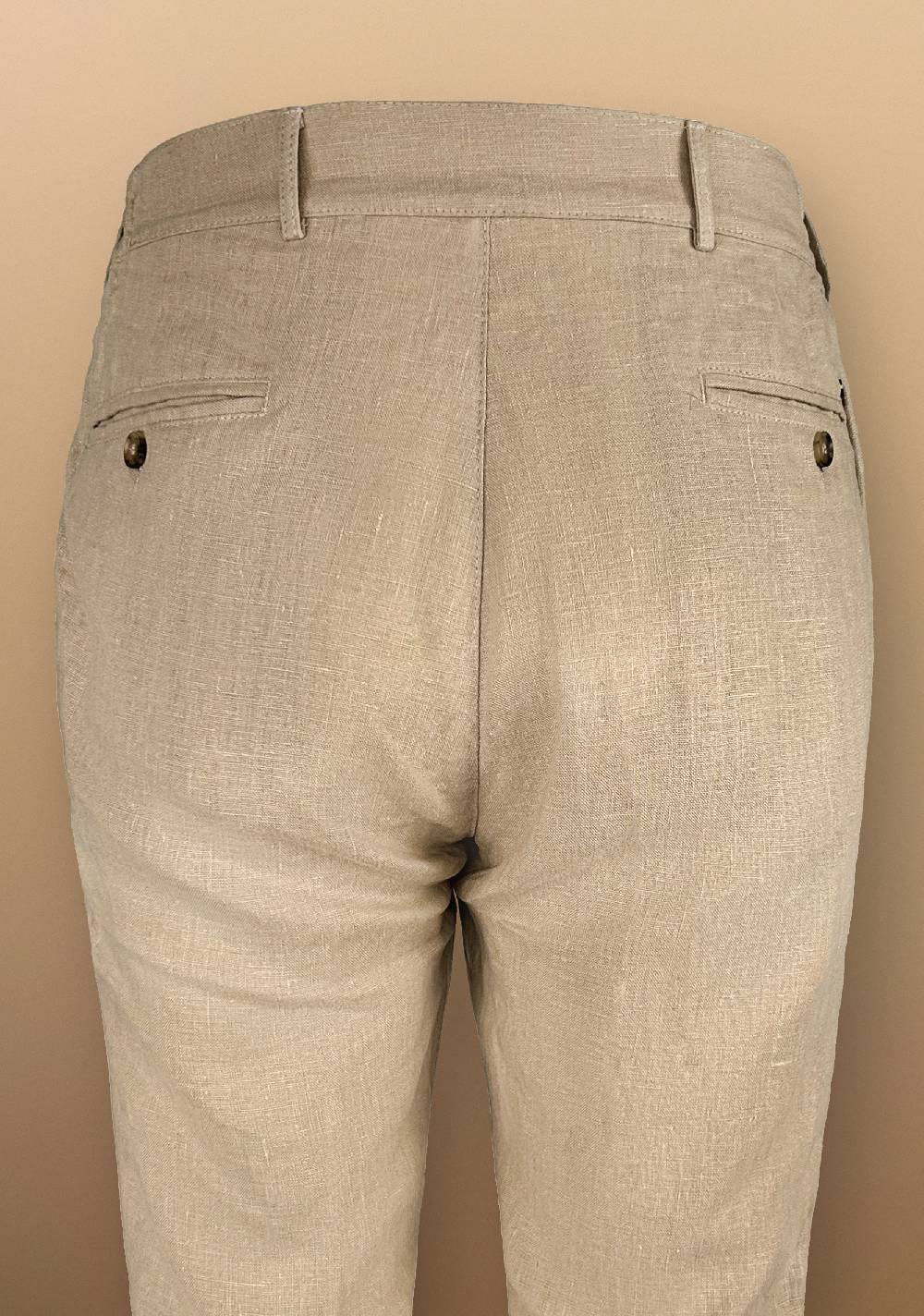 Primo Emporio Pantalone in Lino con cinturino in Ecopelle Offerta
