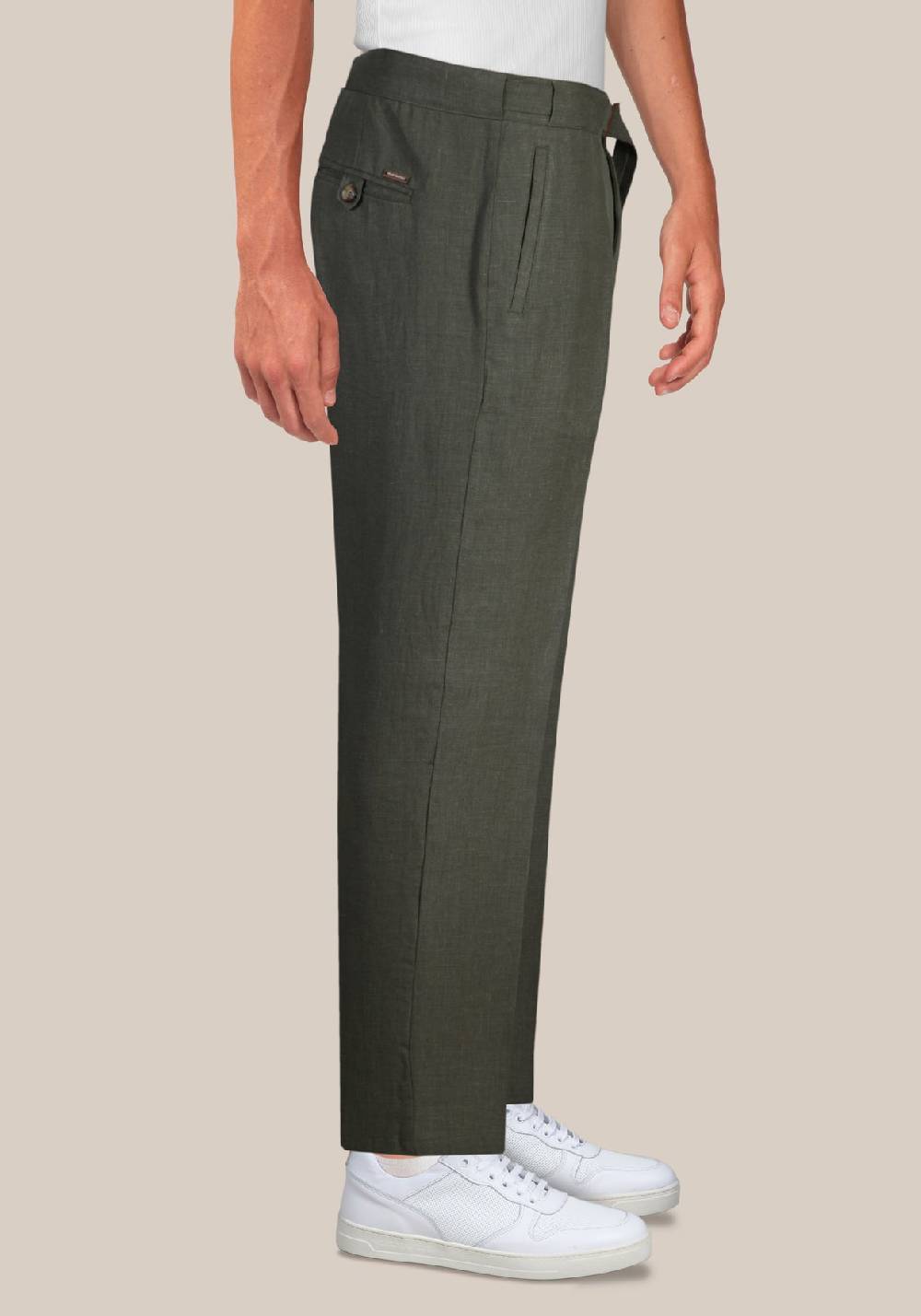 Primo Emporio Pantalone in lino con fibia Economico