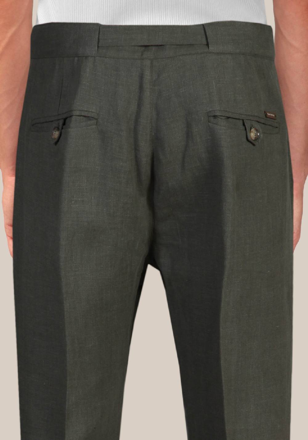 Primo Emporio Pantalone in lino con fibia Economico