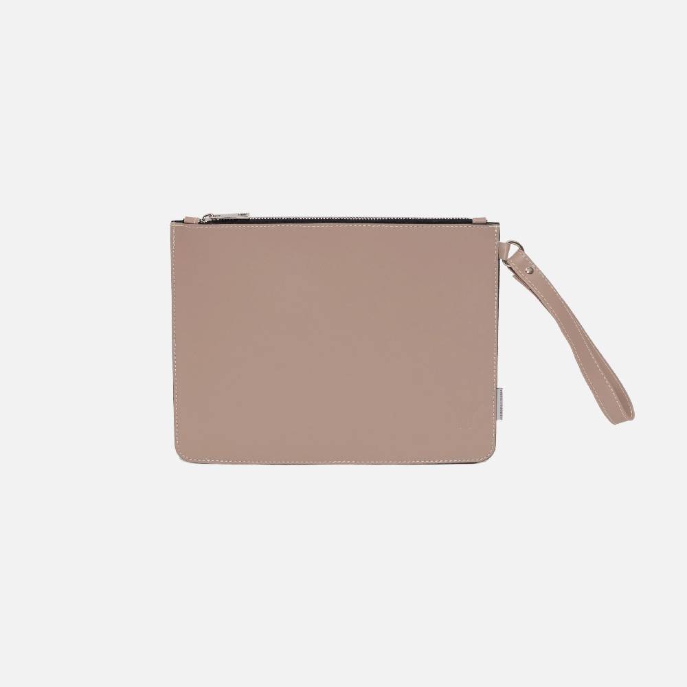 Primo Emporio Pochette Rigida in Pelle Logo Inciso Moda