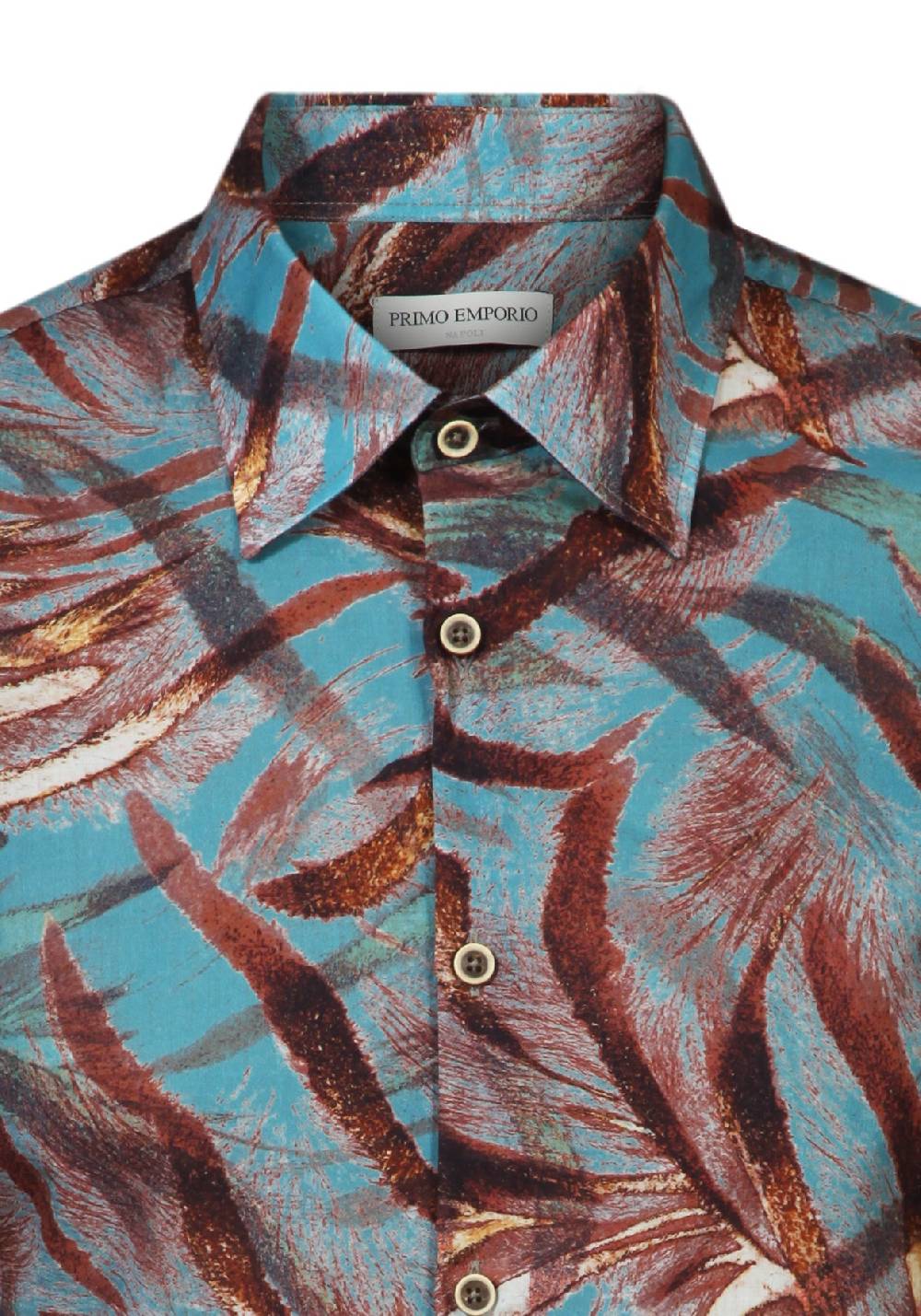Primo Emporio Camicia in Cotone Fantasia Fiori Spedizione Gratuita