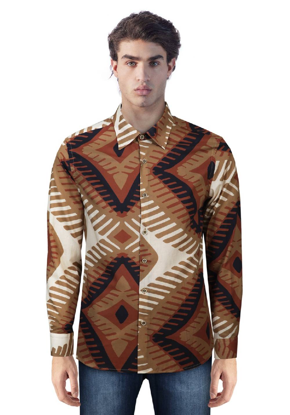 Primo Emporio Camicia in Cotone Fantasia Grande Pezzi Unici