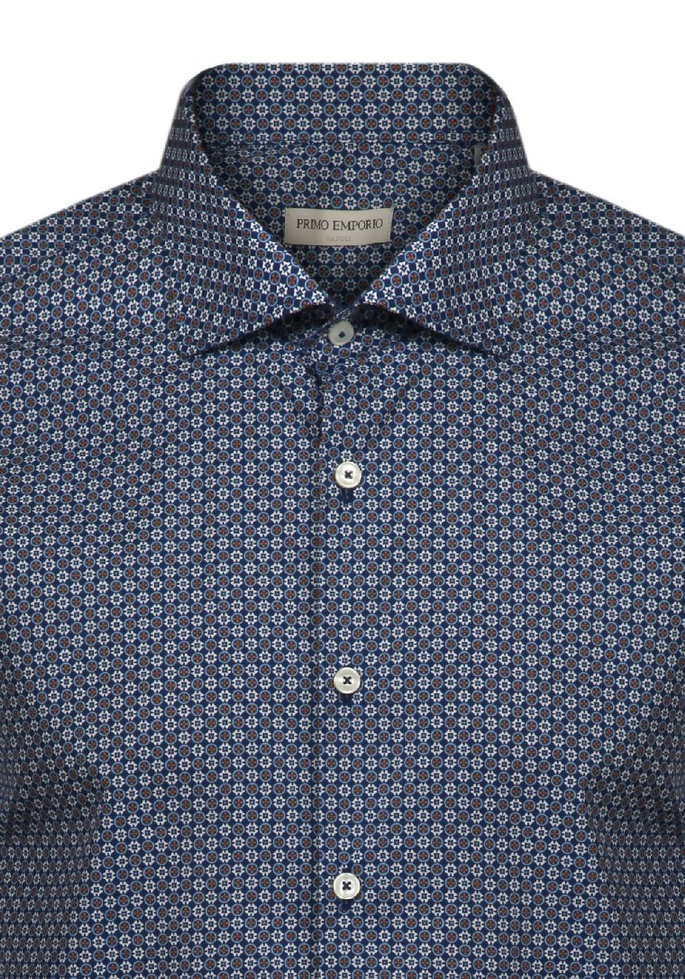 Primo Emporio Camicia in Cotone Micro-Fantasia Soddisfazione Garantita