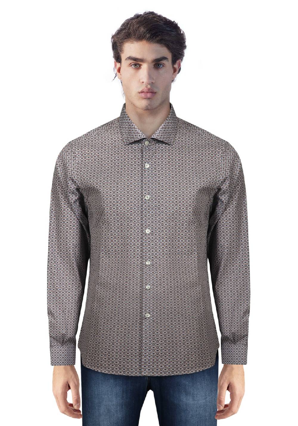 Primo Emporio Camicia in Cotone Micro-Fantasia Qualità Garantita