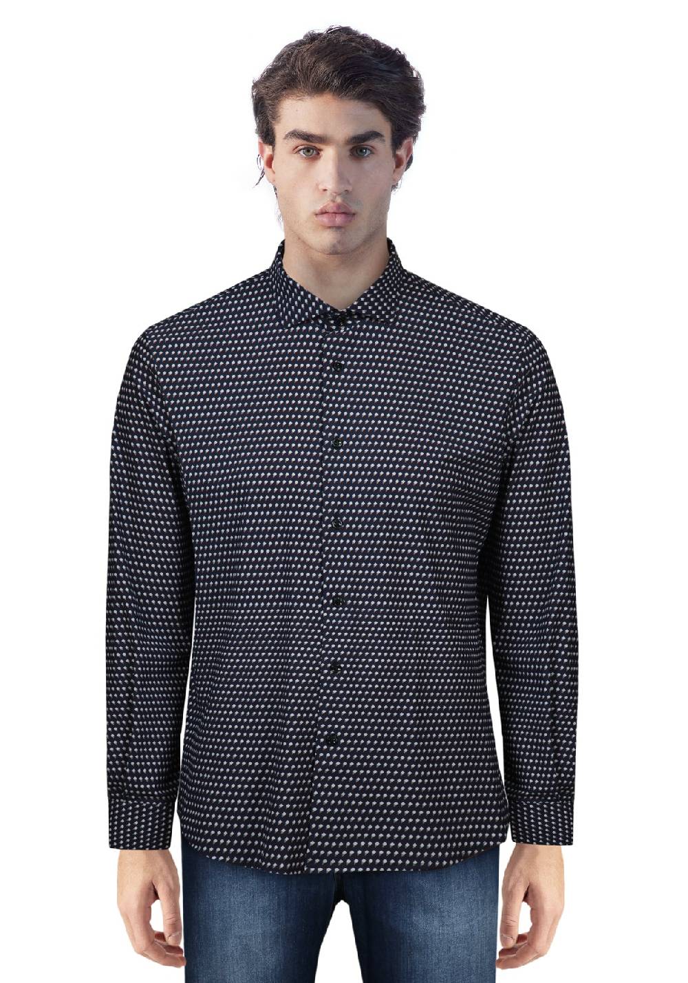 Primo Emporio Camicia in Poliammide Micro Fantasia Promozione Limitata