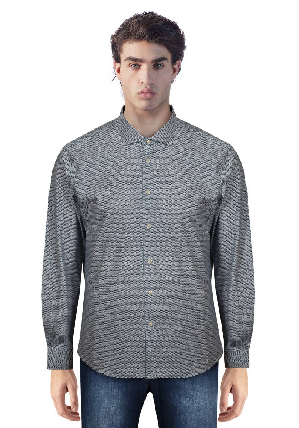 Primo Emporio Camicia in Poliammide Micro Fantasia Outlet