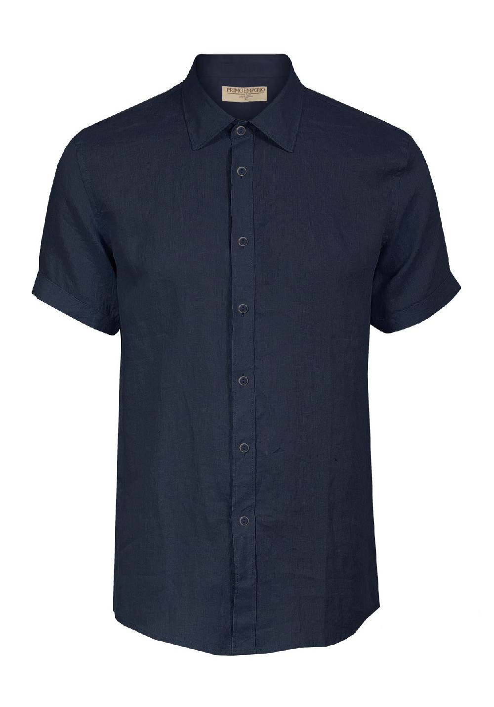 Primo Emporio Camicia Lino Mezza Manica - Blue Saldi