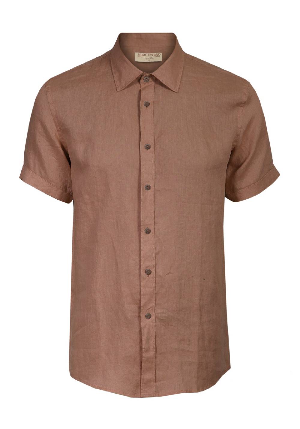 Primo Emporio Camicia Lino Mezza Manica - Tabacco Hotsell