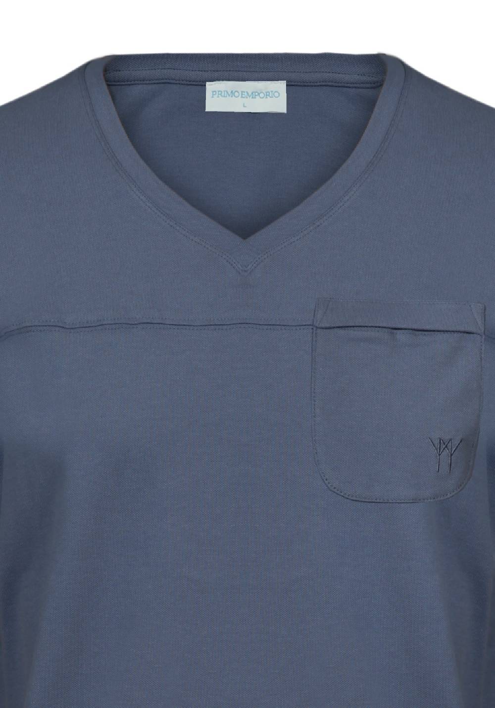 Primo Emporio T-shirt scollo a V con taschino Vendita Calda