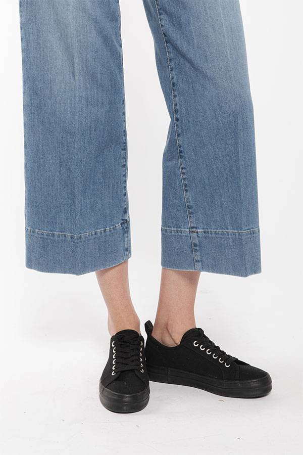 PS. Don't Forget Me EVA MID RISE PALAZZO CROPPED FIT Prezzo Ridotto