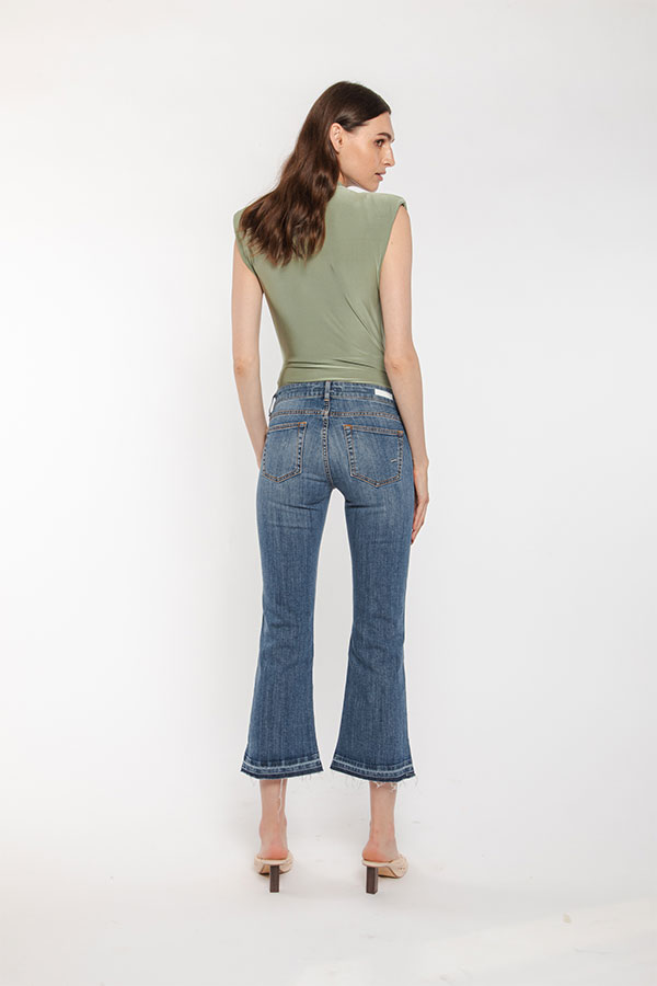 PS. Don't Forget Me SHARON LOW RISE FLARE CROPPED FIT In Vendita