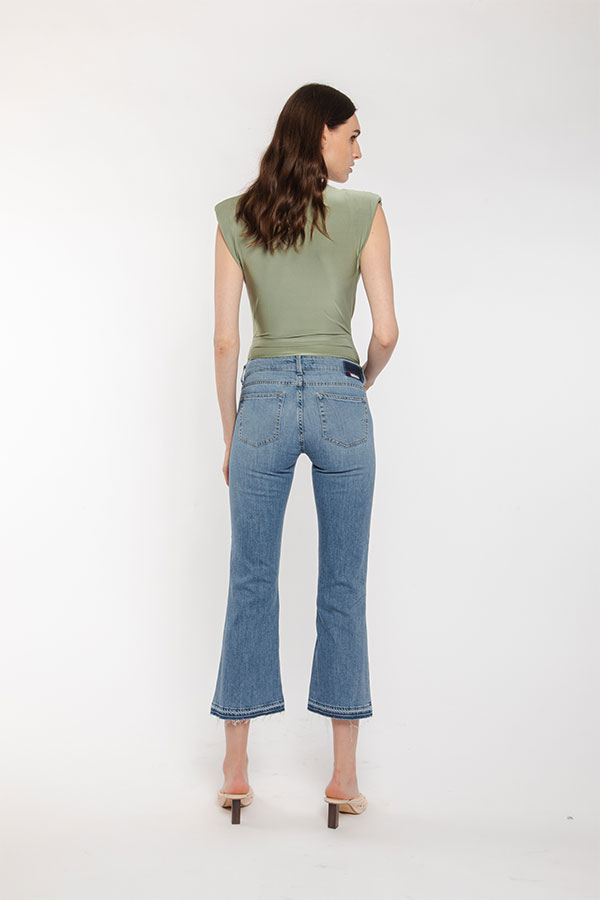 PS. Don't Forget Me SHARON LOW RISE FLARE CROPPED FIT Saldi