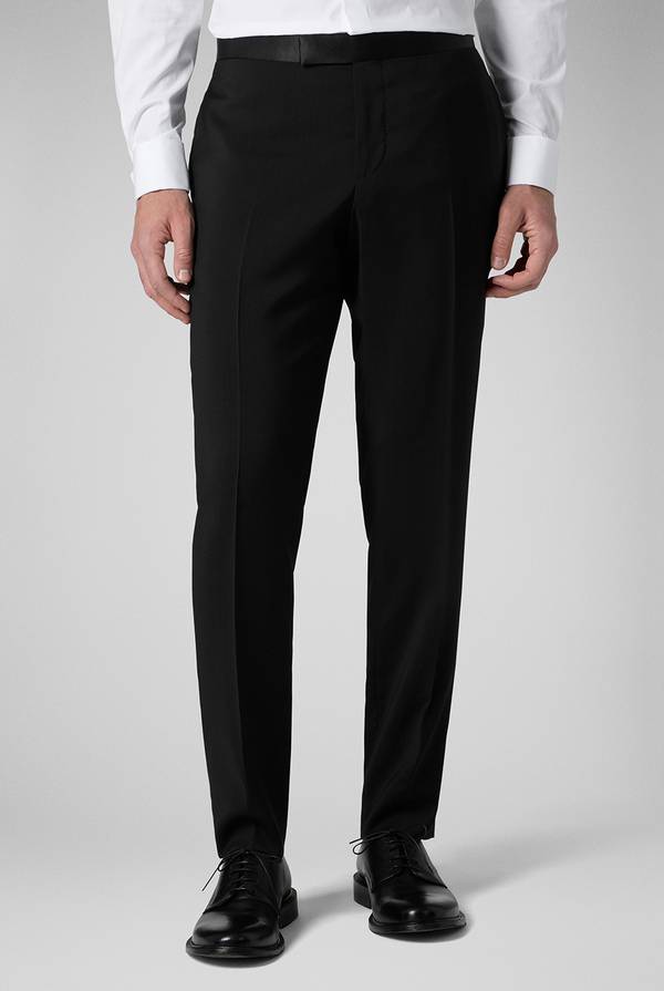 Pull Pal Zileri Pantalone classico con banda in raso in vita Vendita Calda