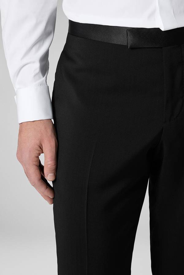 Pull Pal Zileri Pantalone classico con banda in raso in vita Vendita Calda