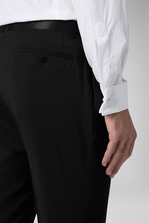 Pull Pal Zileri Pantalone classico con banda in raso in vita Vendita Calda