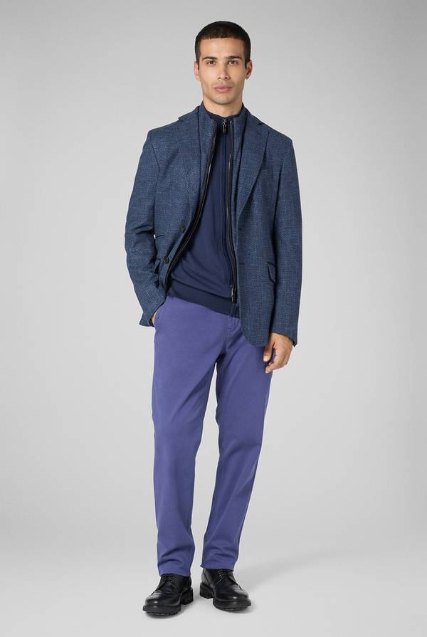 Pull Pal Zileri Pantaloni chino tinti in capo in cotone e tencel stretch In Vendita