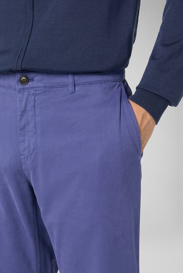 Pull Pal Zileri Pantaloni chino tinti in capo in cotone e tencel stretch In Vendita