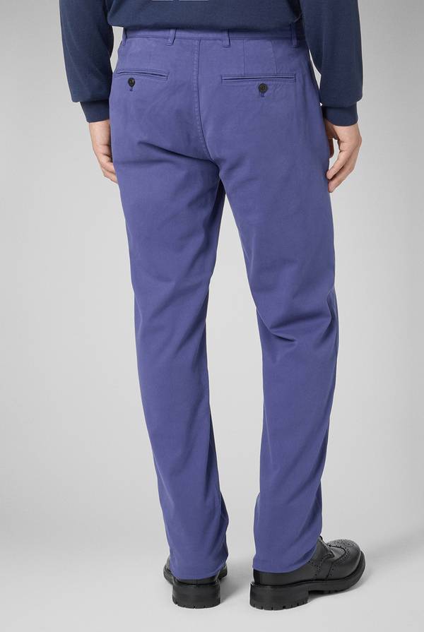 Pull Pal Zileri Pantaloni chino tinti in capo in cotone e tencel stretch In Vendita