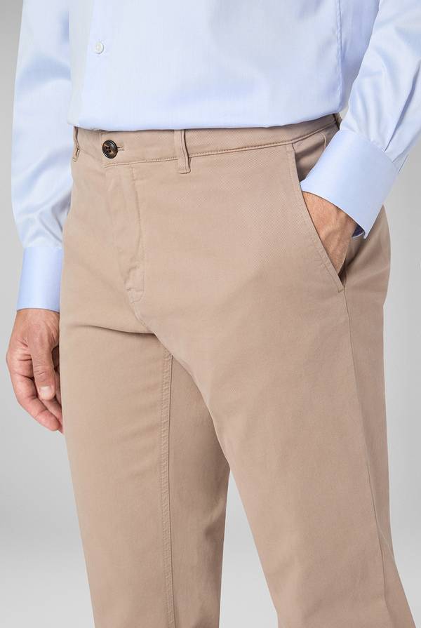 Pull Pal Zileri Pantaloni chino tinti in capo in cotone e tencel stretch Saldi