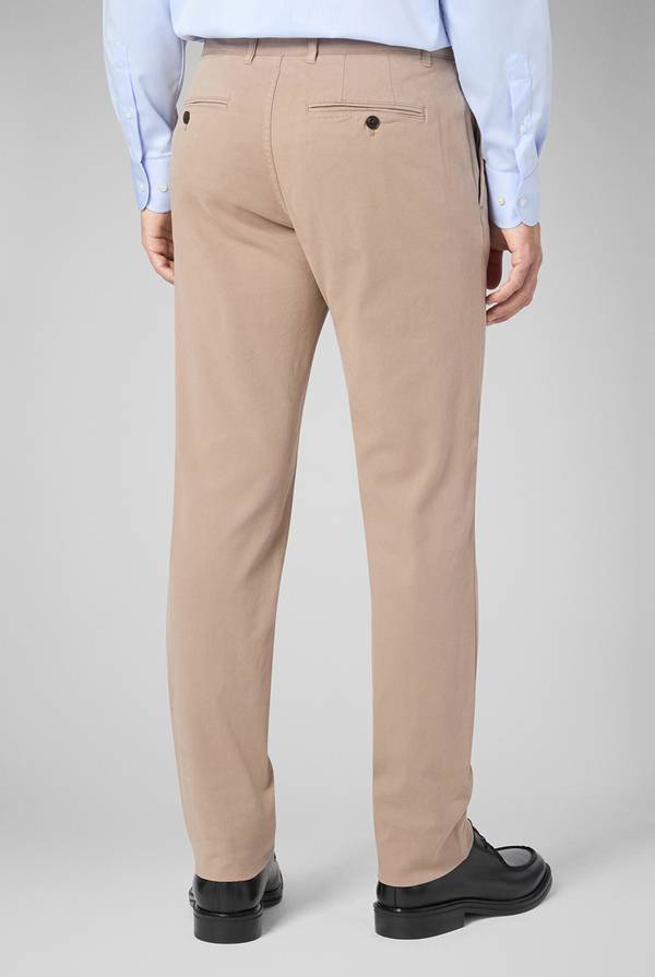 Pull Pal Zileri Pantaloni chino tinti in capo in cotone e tencel stretch Saldi