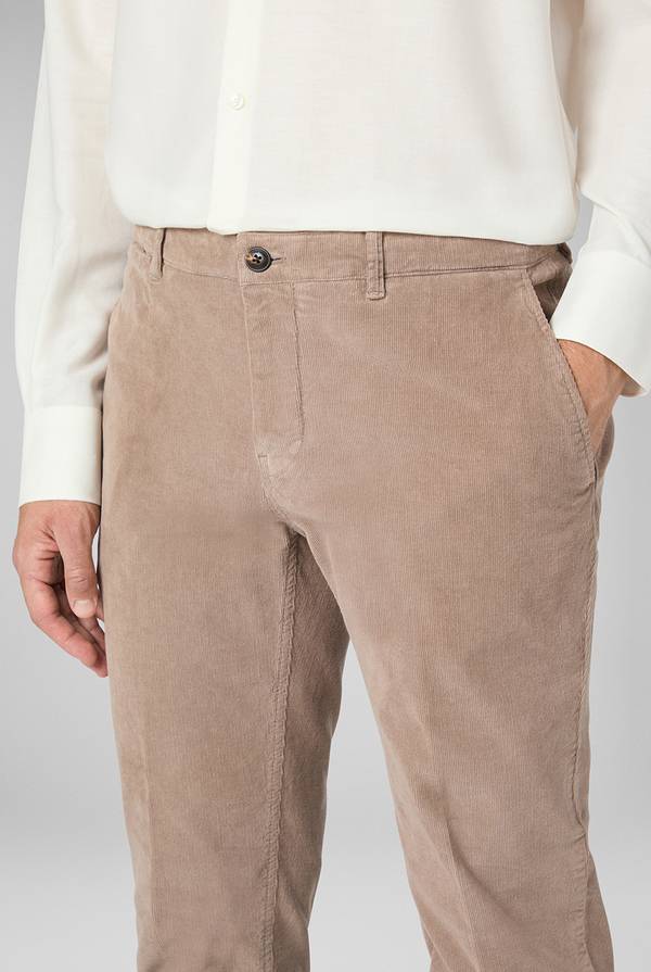 Pull Pal Zileri Pantaloni chino tinti in capo in cotone corduroy Offerte