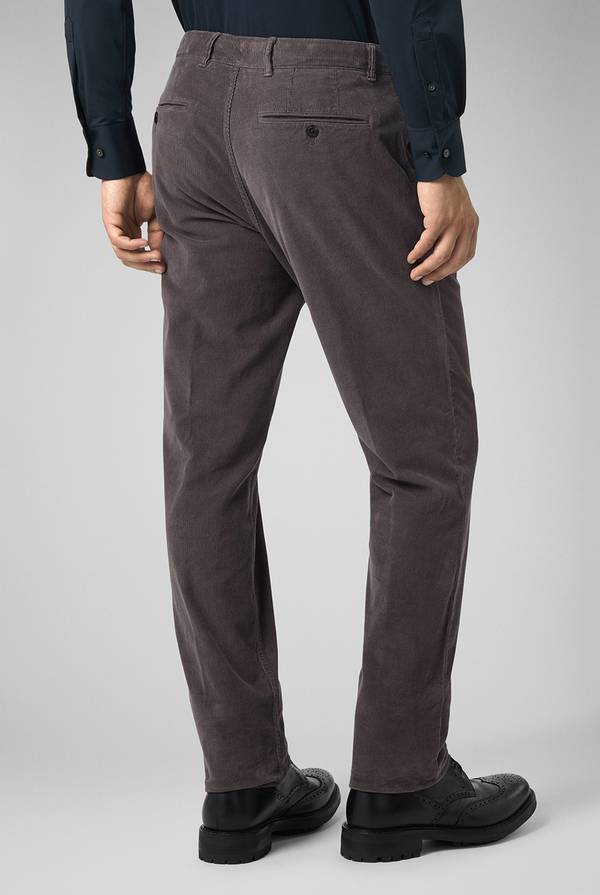 Pull Pal Zileri Pantaloni chino tinti in capo in cotone corduroy Vendita Calda
